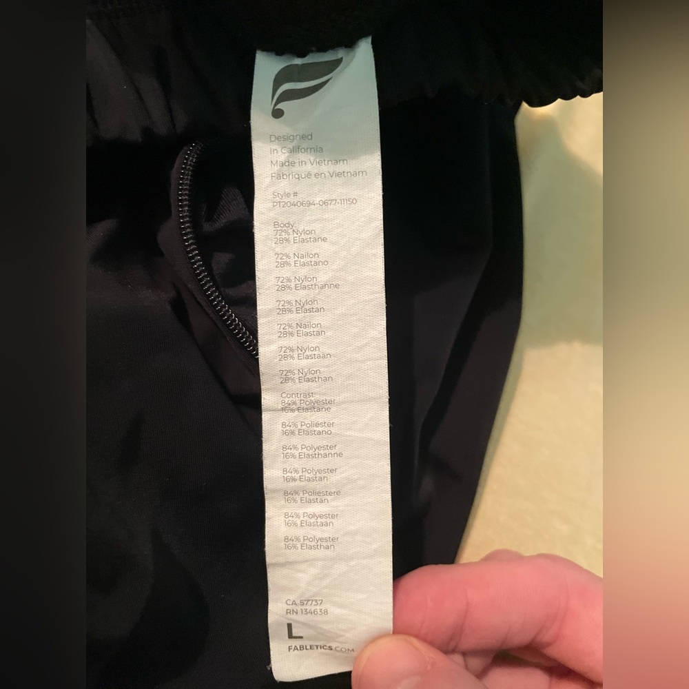 Fabletics black joggers